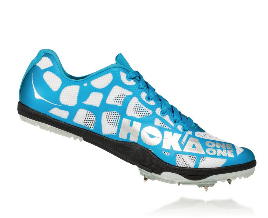 Spikes Atletismo Hoka One One Hombre Blancos/Azules - Rocket X - KRCV40586